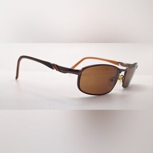 S701 Brown Oval Metal Sunglasses Frames Only